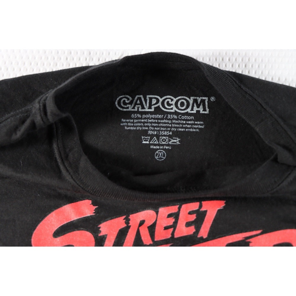 Y2K Grunge Cyberpunk Capcom Street Fighter Ryu Graphic Kanji Shirt Mens 2XL - Picture 3 of 4
